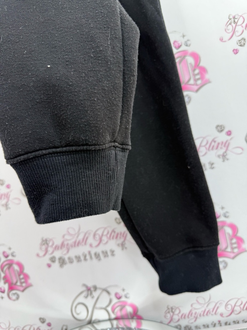 George Drawstring Jogger Track Pants Black lounge wear cozy comfortable cuffed - Picture 3 of 10